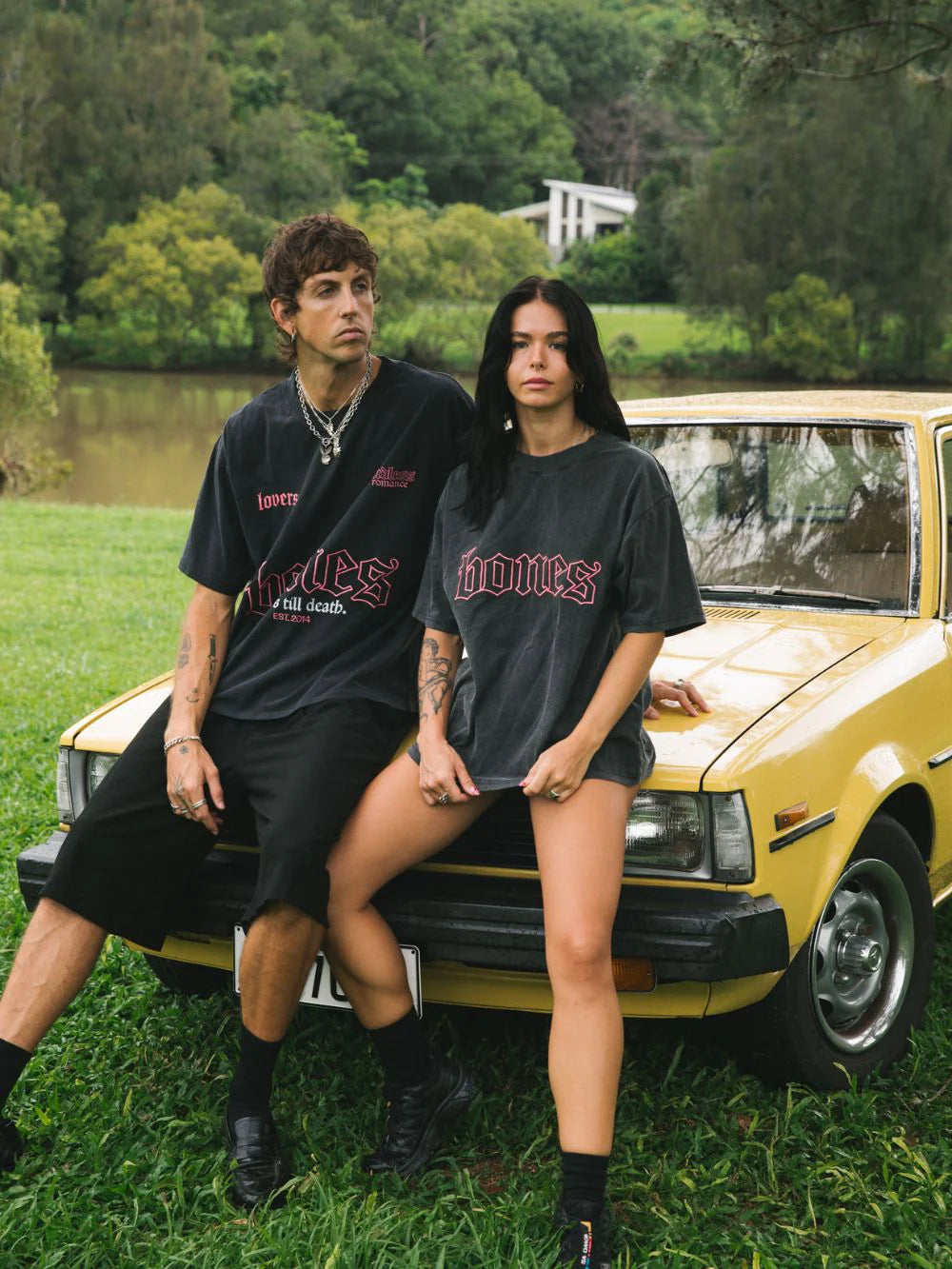 Billy Bones Club - Lovers Steeze Tee - Washed Black