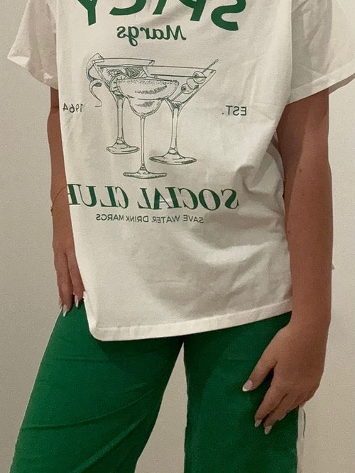 By Frankie - Green/White Spicy Margs Pants Set