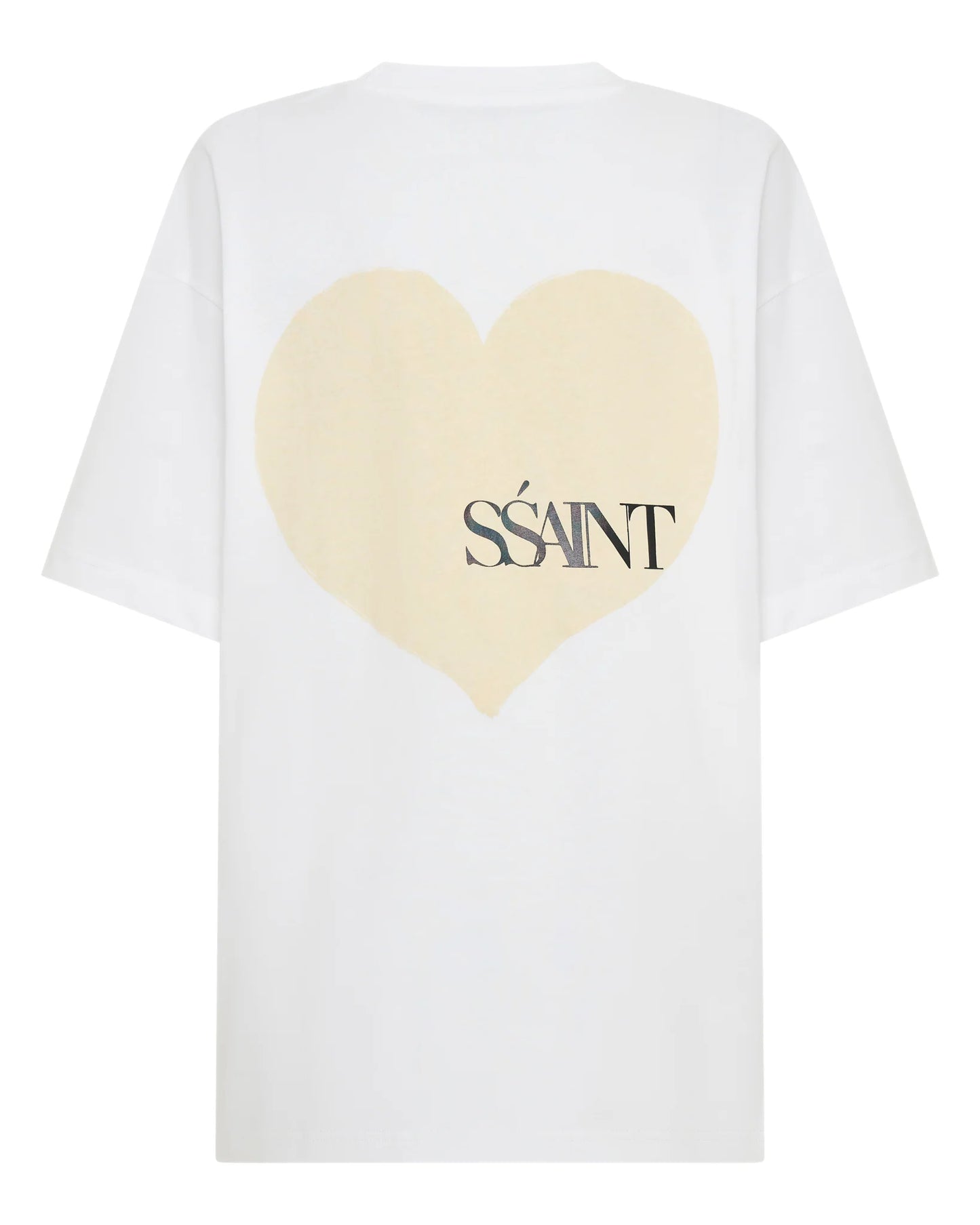 SSAINT - Heart Tee : White & Cream