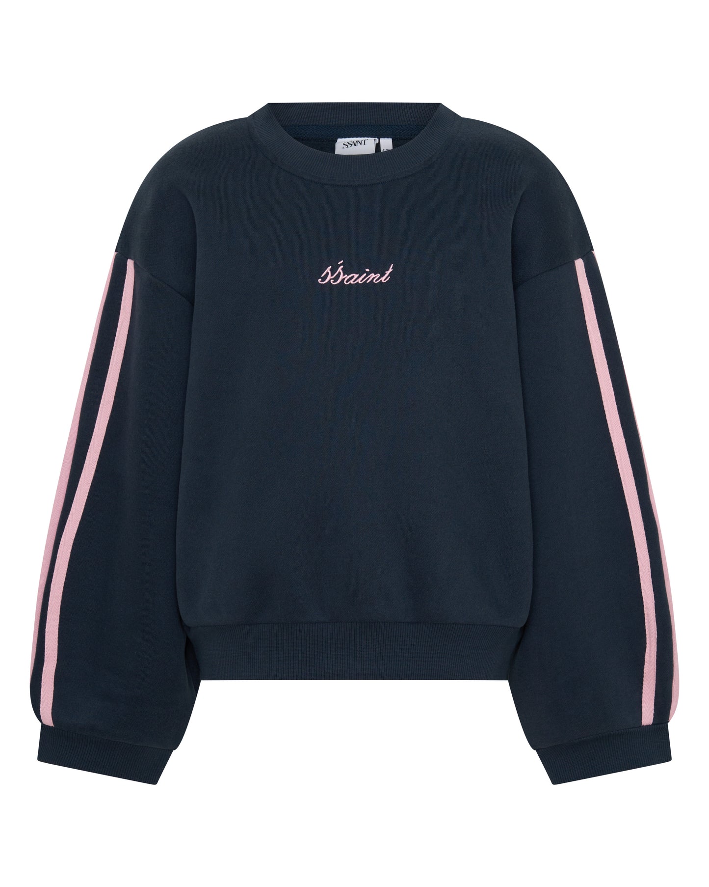 SSAINT - Kids Fleece Crew - Navy & Pink