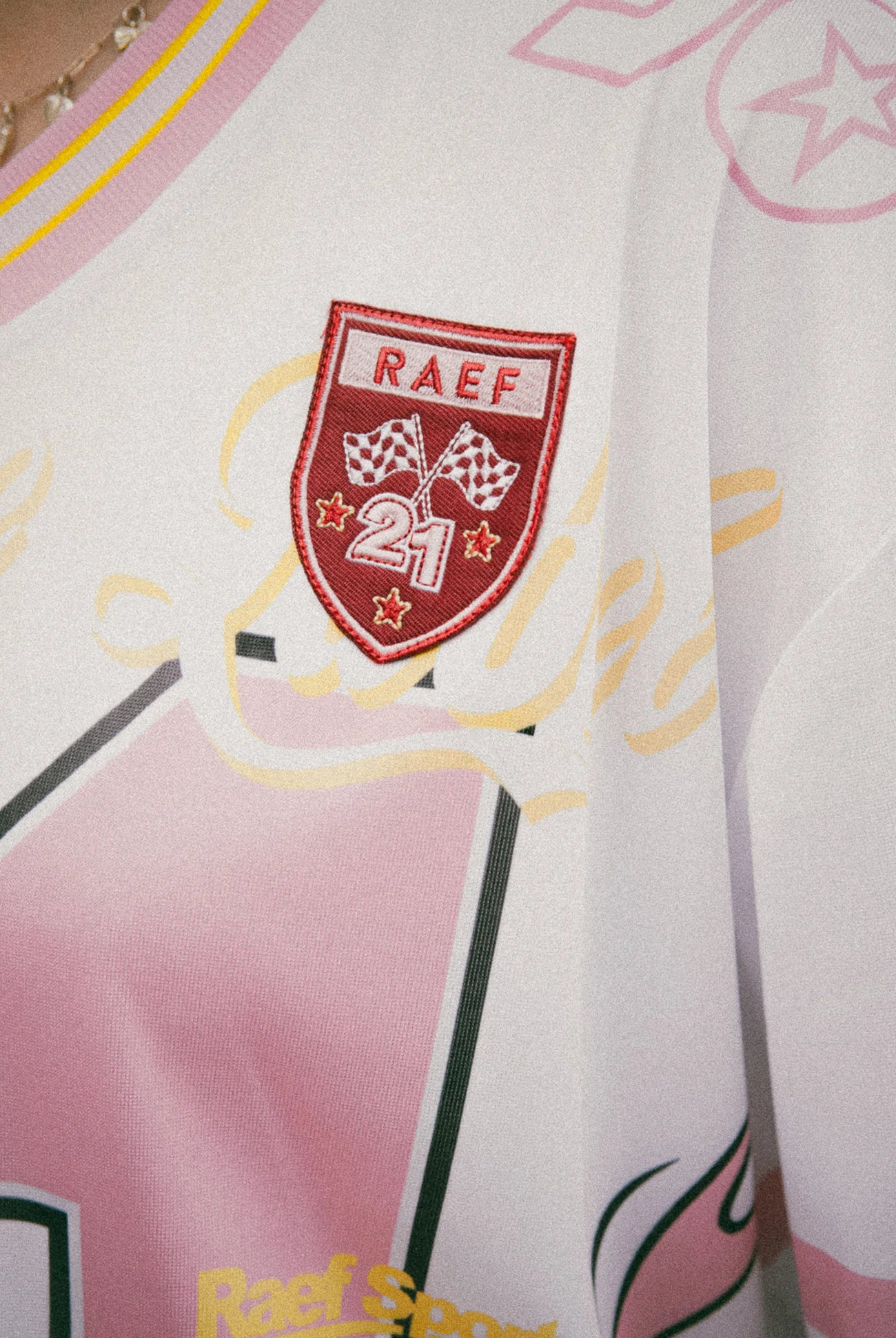 RAEF - Lara Short Sleeve Tee - White/Graphic Print
