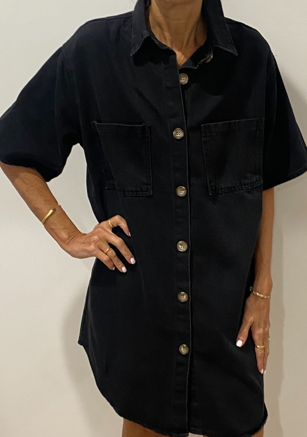 By Frankie - Black Denim Mini Dress