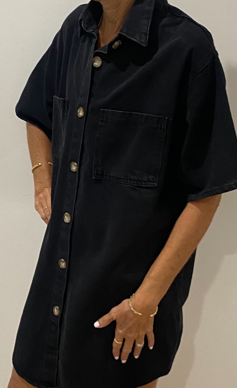 By Frankie - Black Denim Mini Dress