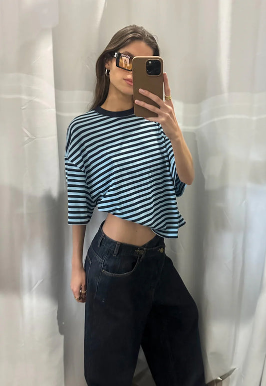 Lioness - Bloom Short Sleeve - Navy Sea Stripe