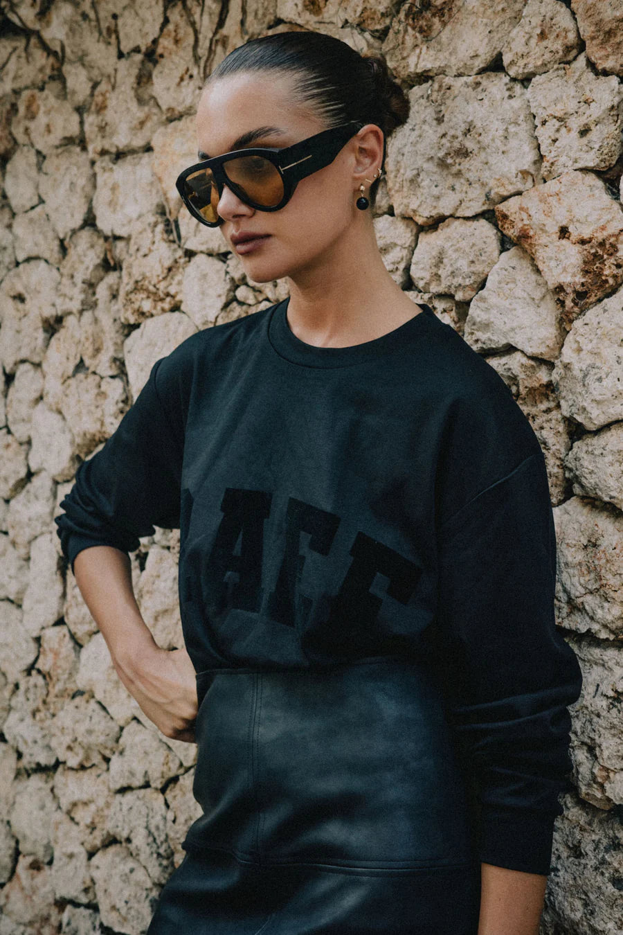 RAEF - Jersey LS Top - Black