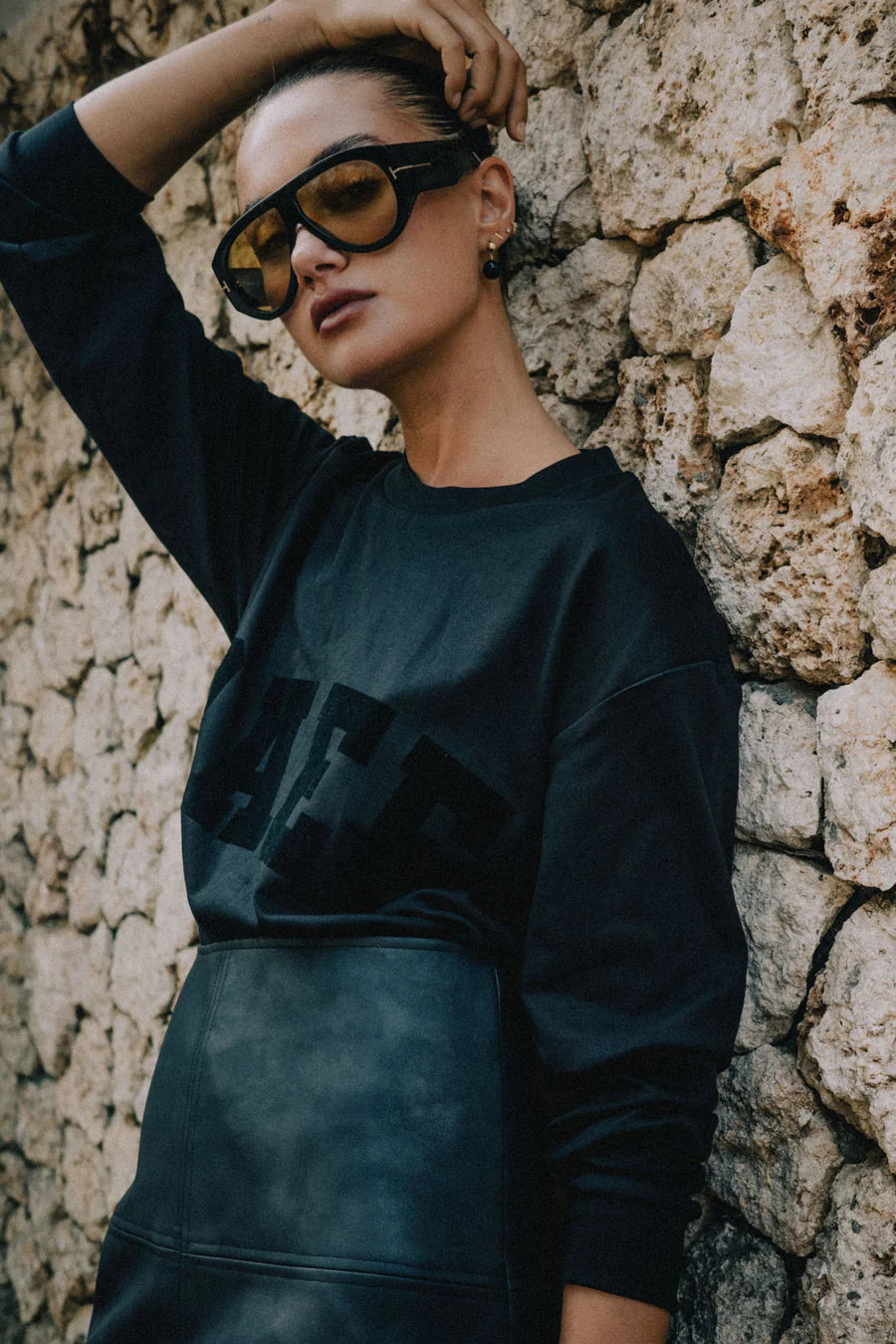 RAEF - Jersey LS Top - Black