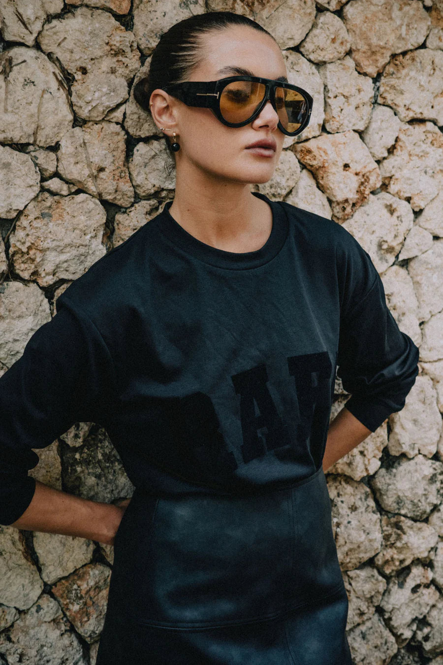 RAEF - Jersey LS Top - Black