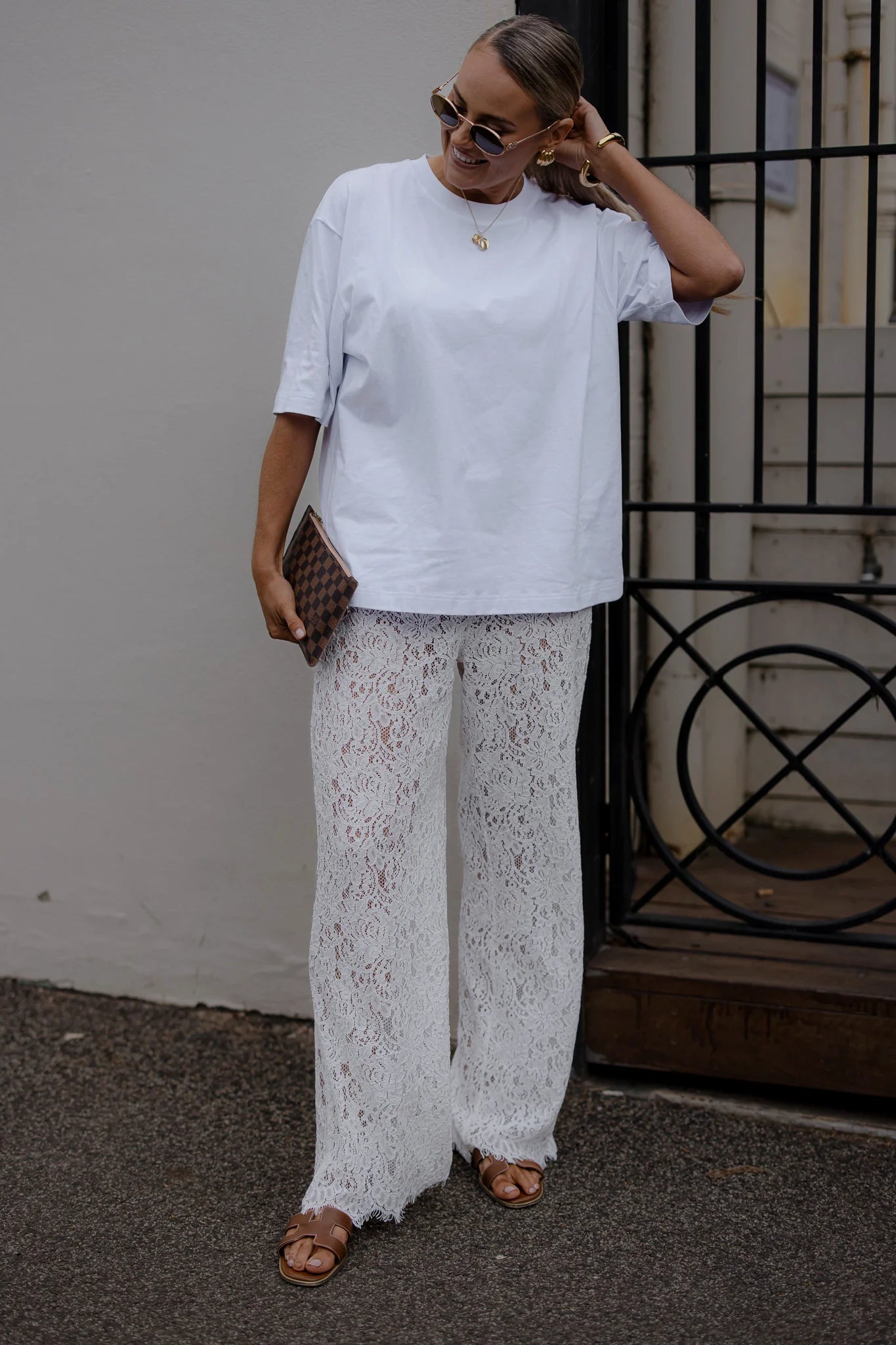 RAEF the label - Shiloh Lace Pant - White