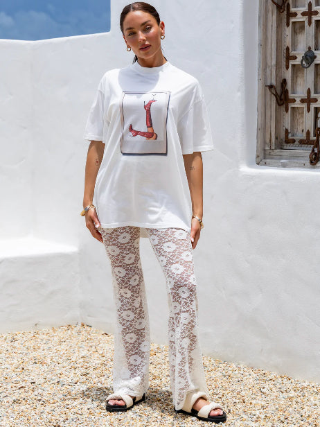 Peach & Parla - Dolce Lace Cream Pants