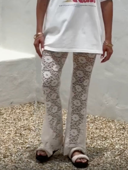 Peach & Parla - Dolce Lace Cream Pants