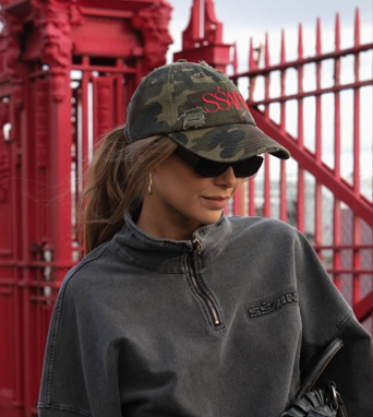 SSAINT - Camo Dad Cap - Cherry