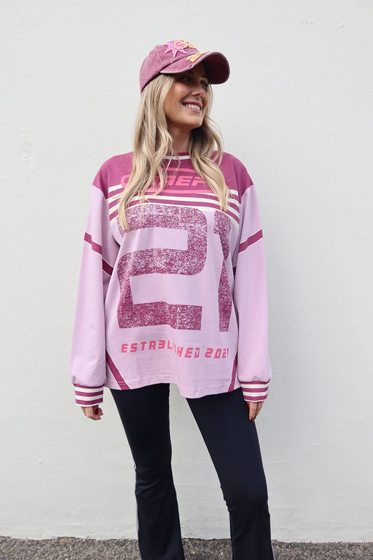 PRE ORDER - RAEF - Asha LS Tee - Dusty Pink Multi