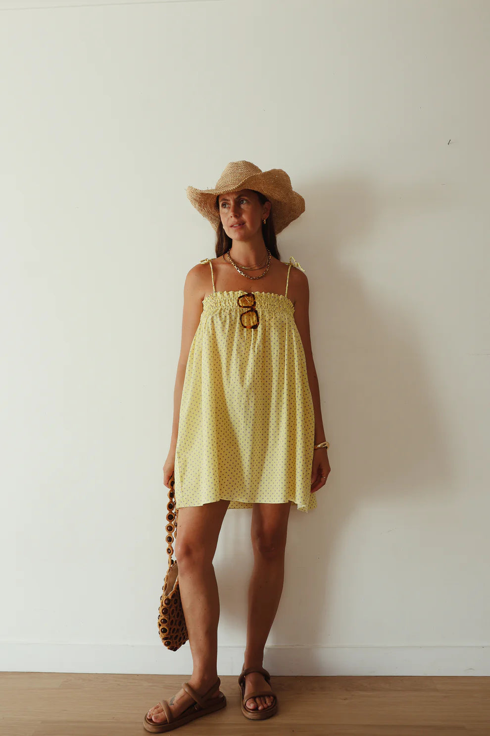 Hall - Dotty Dress | Butter Yellow + Lilac