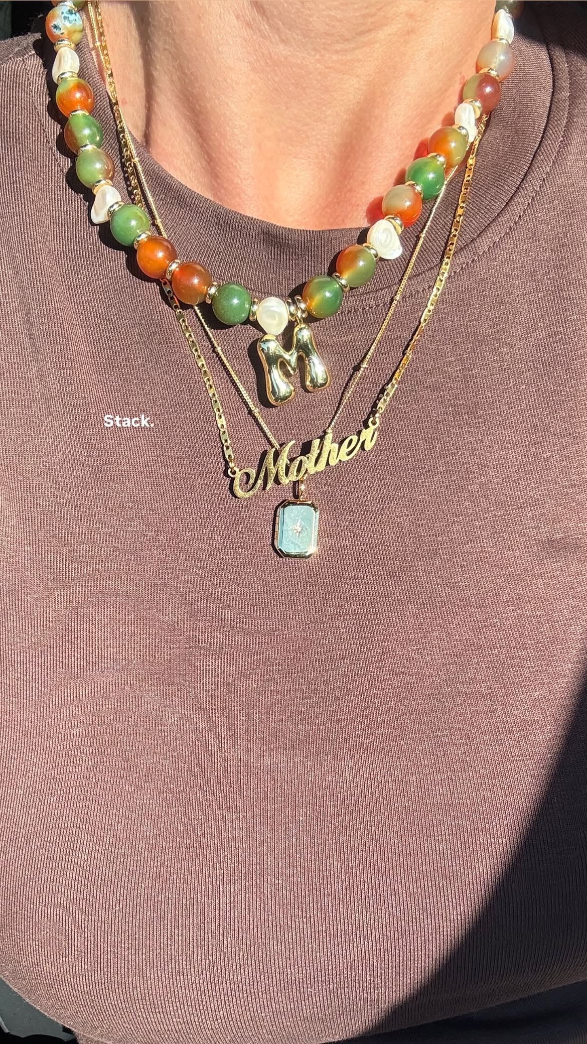 Shrimps - Mother Necklace 18k Gold Plated