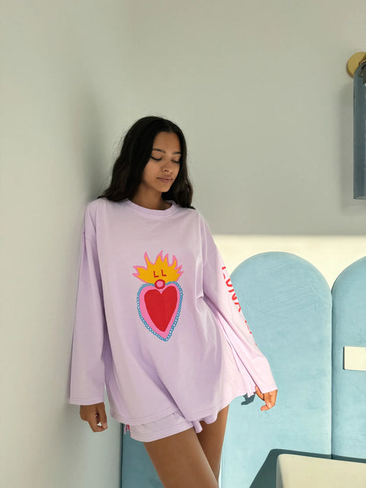 Luna Lane - Hearts on Fire Long Sleeve Tee