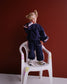 SSAINT - Kids Fleece Crew - Navy & Pink