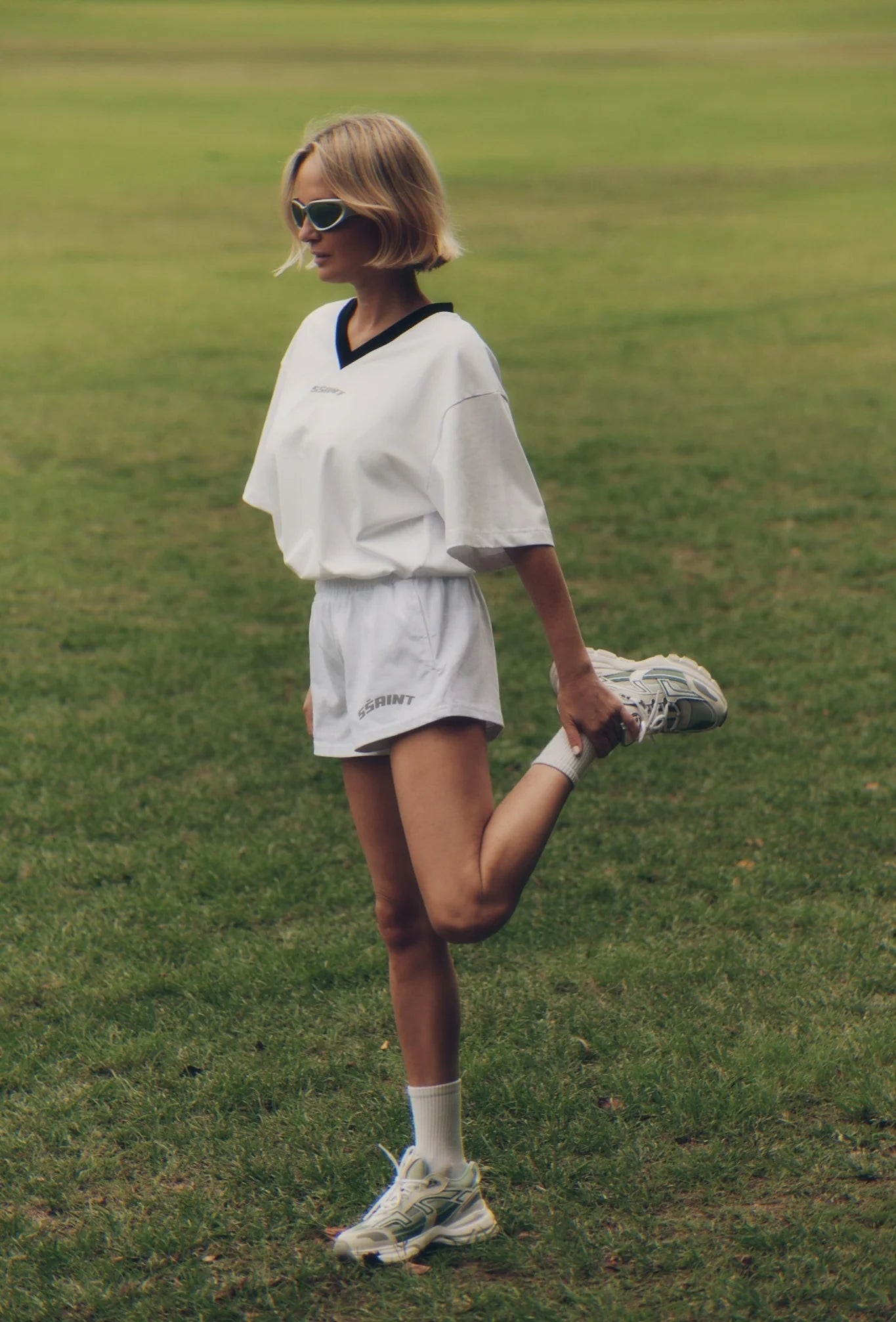 SSAINT - Reflective Logo Shorts - White