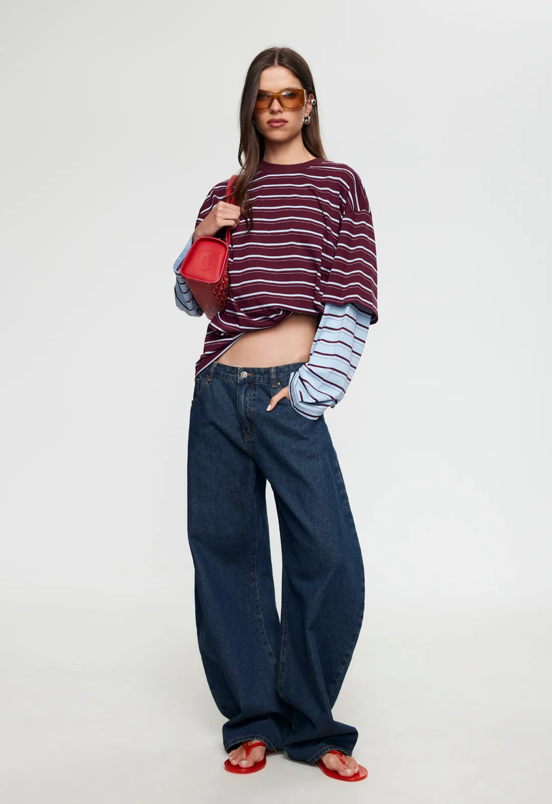 Lioness - Bottega Shirt - Burgundy Sky Stripe