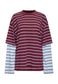 Lioness - Bottega Shirt - Burgundy Sky Stripe