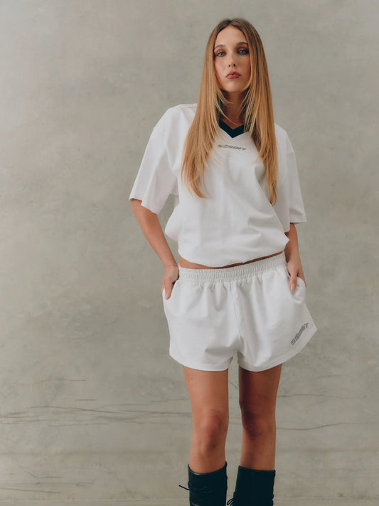 SSAINT - Reflective Logo Shorts - White