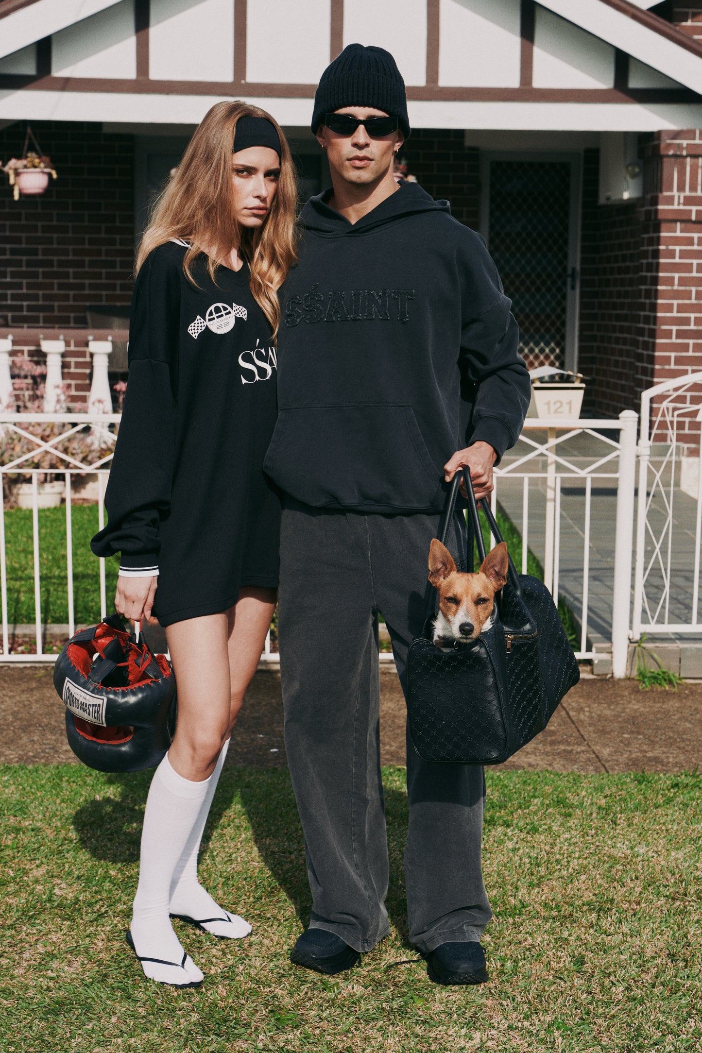 SSAINT - Champion Hoodie - Acid Wash Charcoal