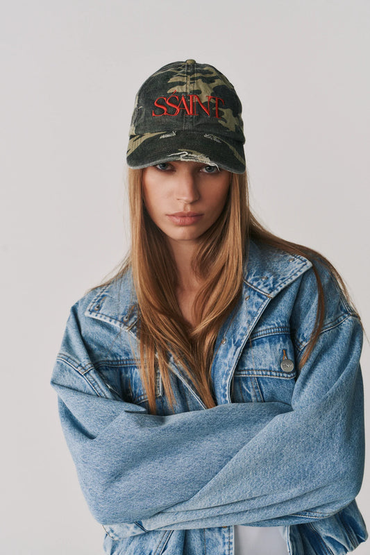 SSAINT - Camo Dad Cap - Cherry