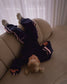 SSAINT - Kids Fleece Crew - Navy & Pink