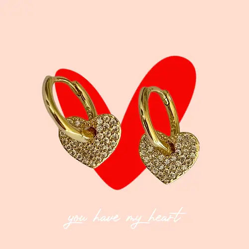 Wild Cactus & Co - Paved Heart Ear Hoops