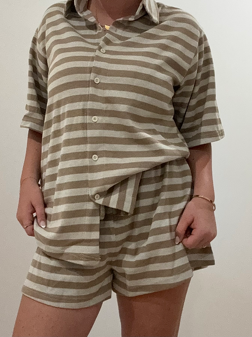 By Frankie - Waffle Shirt and Short Set