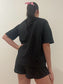 By Frankie - Black Waffle Short Set