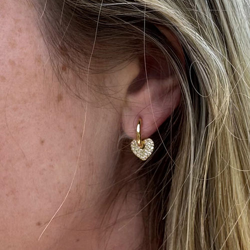 Wild Cactus & Co - Paved Heart Ear Hoops