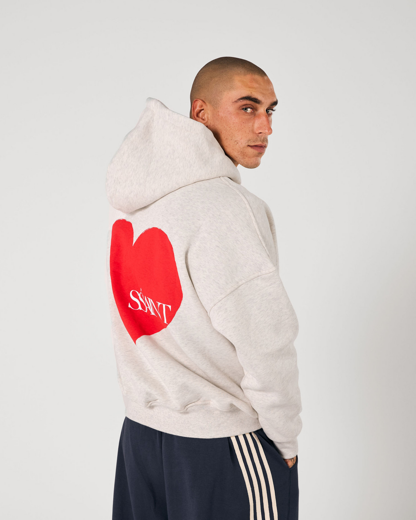 SSAINT - Grey Heart Hoodie