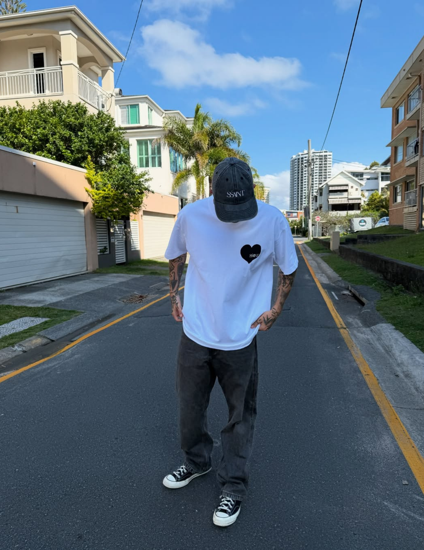 SSAINT - Heart Tee - Black