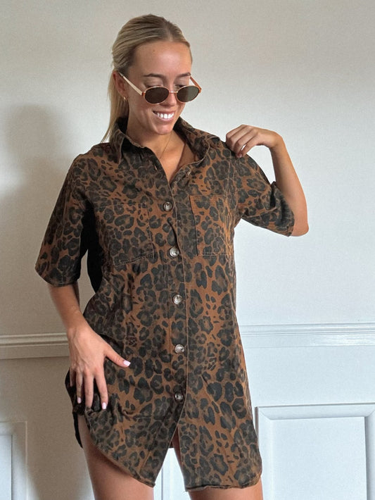 By Frankie - Dark Leopard Mini Dress