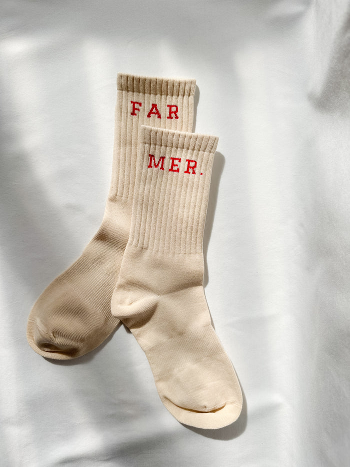 FAR MER by Whitney - Beige FAR MER. Boot Socks