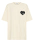 SSAINT Heart Tee: Cream & Black
