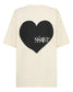 SSAINT Heart Tee: Cream & Black