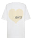 SSAINT - Heart Tee : White & Cream