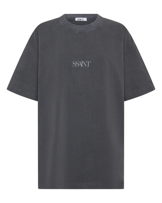 SSAINT - No Vacancy Tee Charcoal Acid Wash