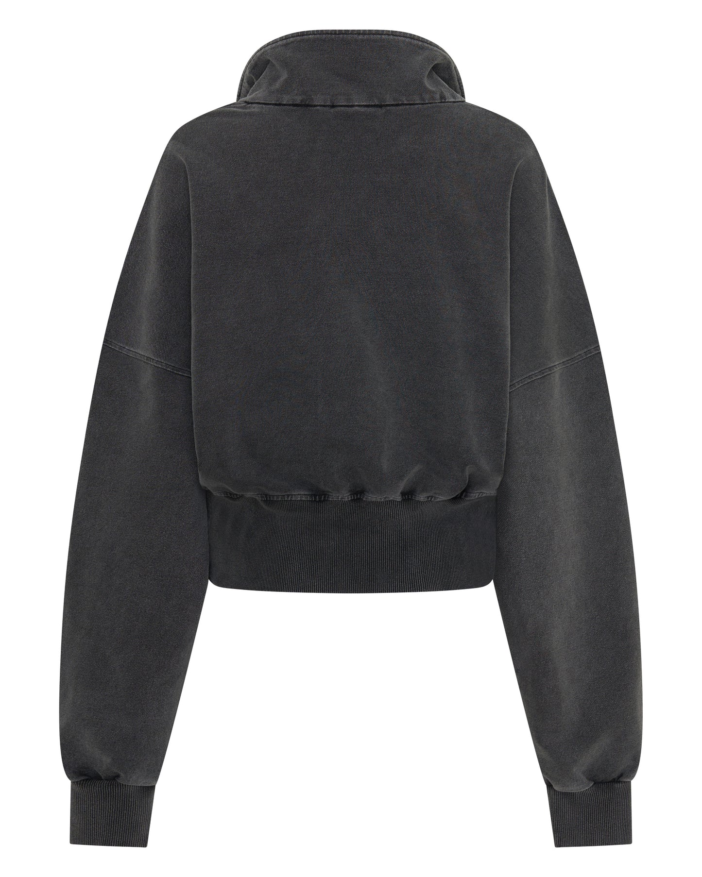 SSAINT - Acid Wash Crop Jacket - Charcoal
