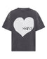 SSAINT - Kids Heart Tee - Acid Wash Charcoal