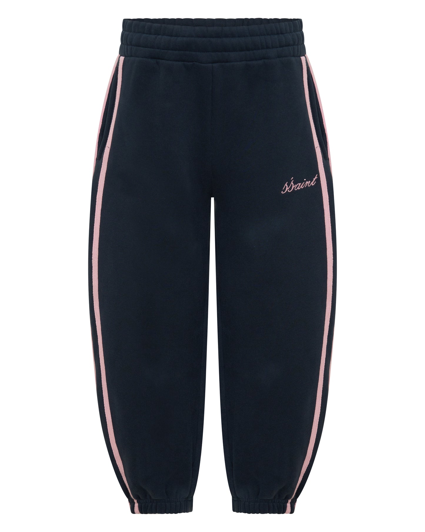 SSAINT - Kids Fleece Trackpants - Navy & Pink