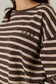 RAEF - Frankie Crew Neck Fleece - Dark Truffle / Stripe