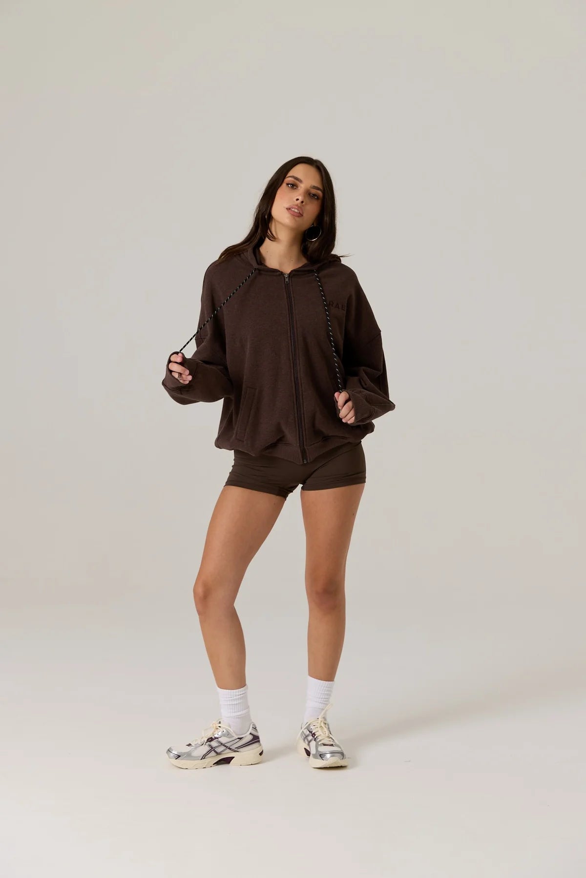 RAEF - Remy Zip Fleece Hoodie - Vintage Dark Truffle