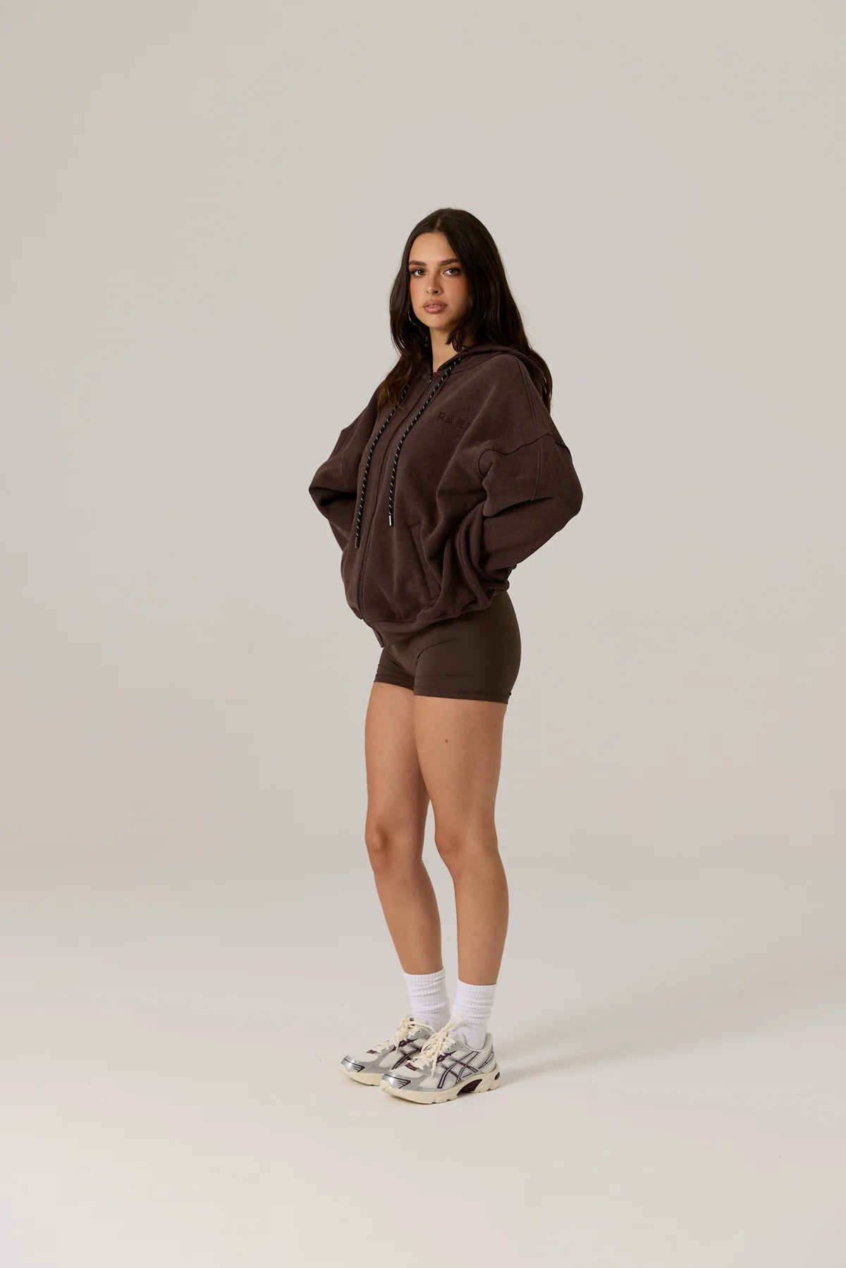 RAEF - Remy Zip Fleece Hoodie - Vintage Dark Truffle