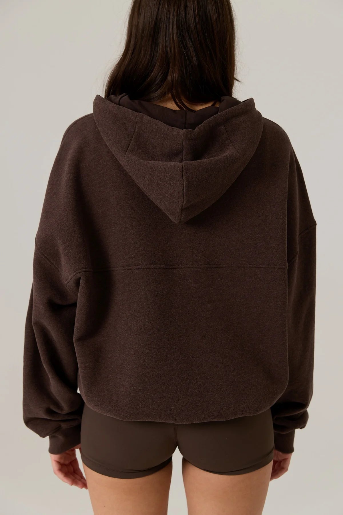 RAEF - Remy Zip Fleece Hoodie - Vintage Dark Truffle