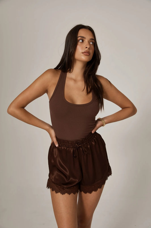 RAEF - Lola Lace Short - Cocoa
