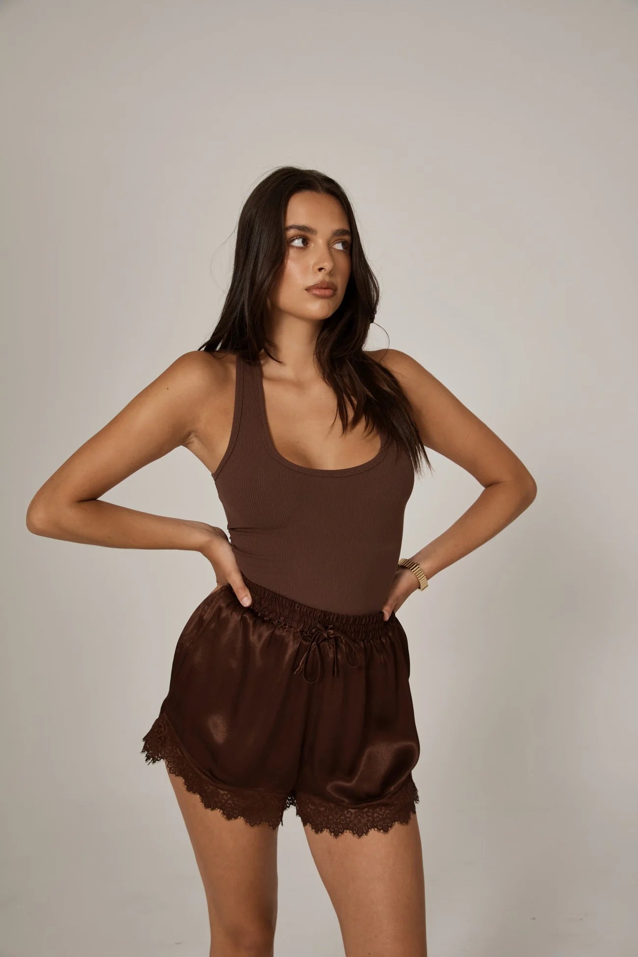RAEF - Lola Lace Short - Cocoa