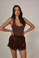 RAEF -  Valerie Ribbed Tank - Chocolate