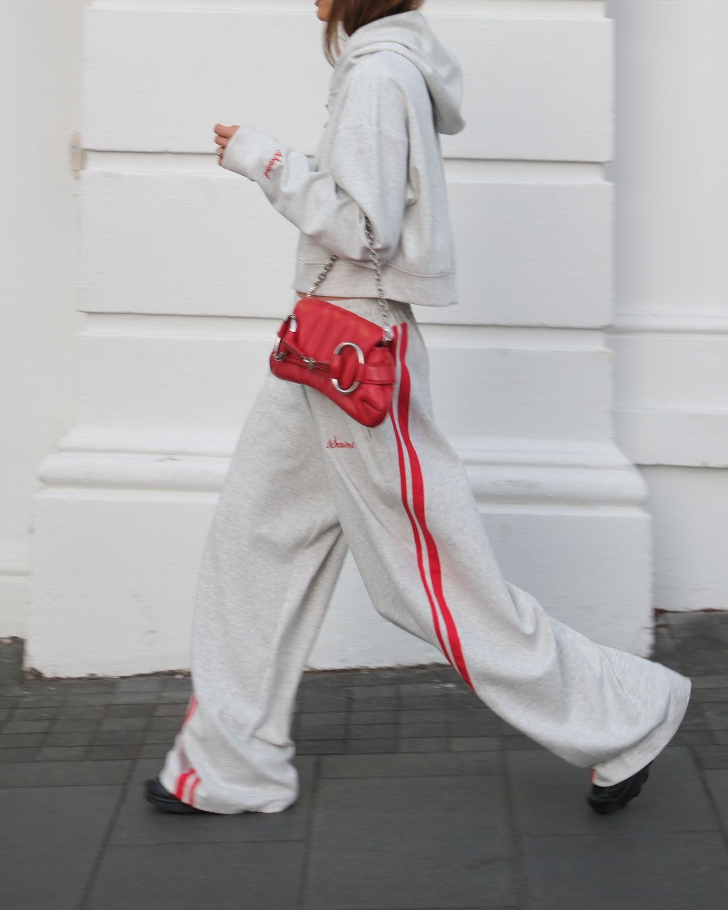 SSAINT - Barrel Trackpants - Grey & Red